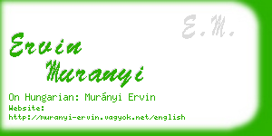 ervin muranyi business card